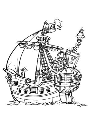 Korsan Gemisi boyama sayfası,  coloring page, Vintage Korsan Gemisi, 