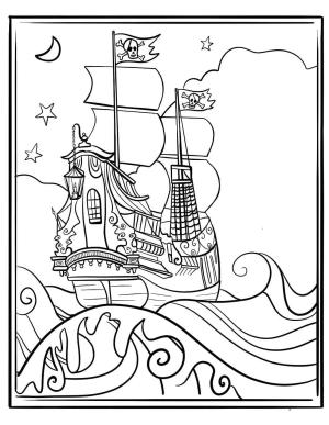 Korsan Gemisi boyama sayfası,  coloring page, Iyi Korsan Gemisi, 