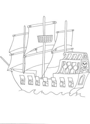 Korsan Gemisi boyama sayfası,  coloring page, Korsan Gemisi Güzel Resim, 