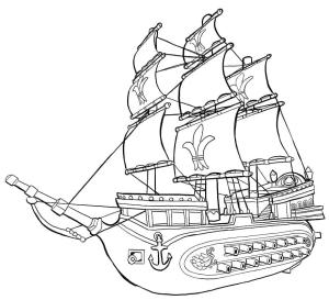 Korsan Gemisi boyama sayfası,  coloring page, Güzel Korsan Gemisi, 