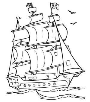 Korsan Gemisi boyama sayfası,  coloring page, Korsan Gemisi Iyi, 