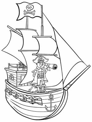 Korsan Gemisi boyama sayfası,  coloring page, Korsan Gemisindeki Korsan, 