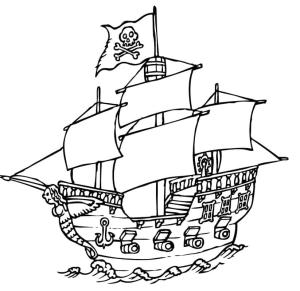 Korsan Gemisi boyama sayfası,  coloring page, İnanılmaz Korsan Gemisi, 