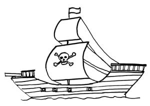 Korsan Gemisi boyama sayfası,  coloring page, Korsan Gemisi Sevimli Resim, 