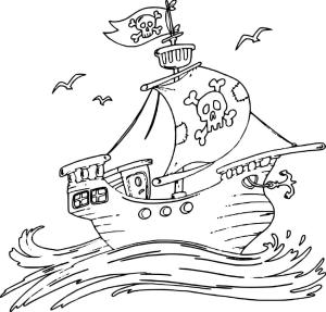 Korsan Gemisi boyama sayfası,  coloring page, Korsan Gemisi Görüntüsü Iyi, 