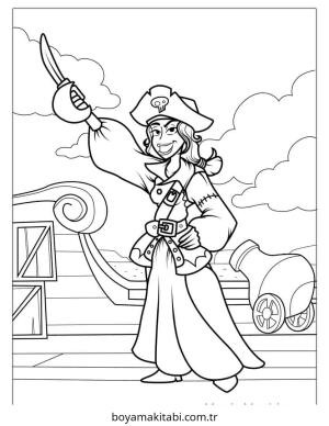 Korsan boyama sayfası – evde etkinlik, ücretsiz yazdır