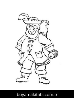 Korsan boyama sayfası – eğitici aktivite, yaratıcılık