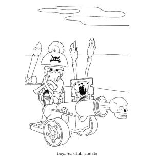 Korsan boyama sayfası – yaratıcılık, eğlenceli etkinlik