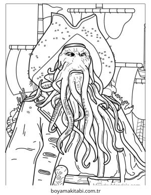 Korsan boyama sayfası – çocuk aktivitesi, PDF indir
