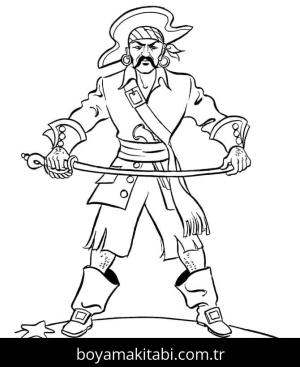 Korsan boyama sayfası – eğitici aktivite, yaratıcılık