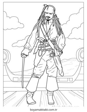 Korsan boyama sayfası – ücretsiz yazdır, boyama etkinliği