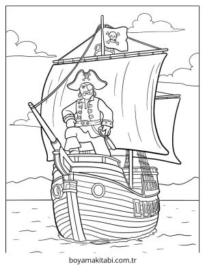 Korsan boyama sayfası – yaratıcılığı geliştirir, keyifli zaman