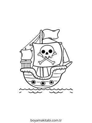 Korsan boyama sayfası – boyama etkinliği, çocuk aktivitesi