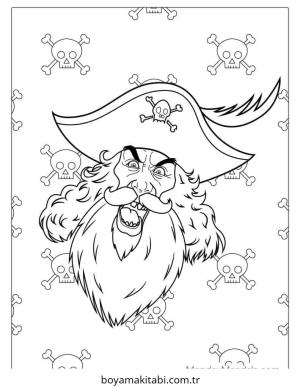 Korsan boyama sayfası – boyama çalışması, yaratıcılığı geliştirir