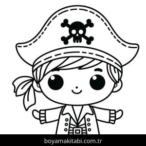 Korsan boyama sayfası – keyifli zaman, renkli çizimler
