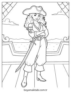 Korsan boyama sayfası – yaratıcılığı geliştirir, keyifli zaman