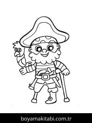 Korsan boyama sayfası – sanatsal çalışma, çocuklar için