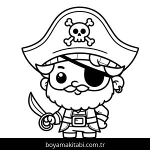 Korsan boyama sayfası – ücretsiz yazdır, boyama etkinliği