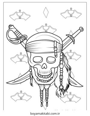 Korsan boyama sayfası – boyama çalışması, yaratıcılığı geliştirir
