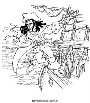 Korsan boyama sayfası – sanatsal çalışma, çocuklar için