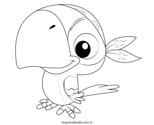 Korsan boyama sayfası – sevimli karakter, sanatsal çalışma