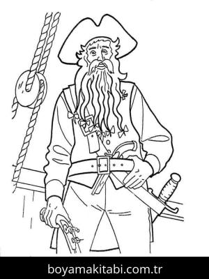 Korsan boyama sayfası – boyama etkinliği, çocuk aktivitesi