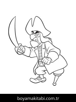 Korsan boyama sayfası – yaratıcılık, eğlenceli etkinlik