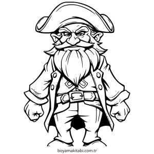 Korsan boyama sayfası – renkli çizimler, okul öncesi