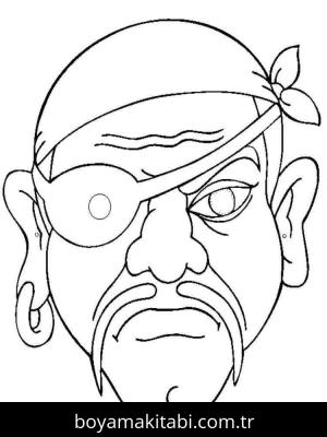 Korsan boyama sayfası – PDF indir, sevimli karakter