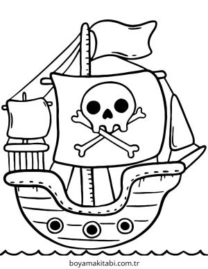 Korsan boyama sayfası – el becerilerini geliştirir, boyama çalışması