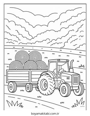 Köy boyama sayfası – boyama çalışması, yaratıcılığı geliştirir