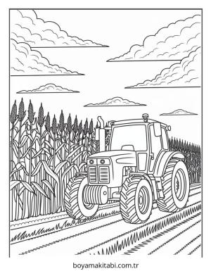 Köy boyama sayfası – yaratıcılığı geliştirir, keyifli zaman