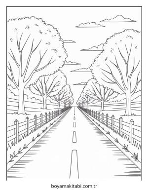 Köy boyama sayfası – ücretsiz yazdır, boyama etkinliği