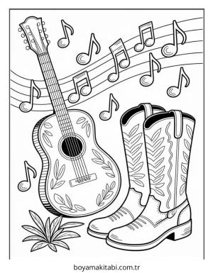 Köy boyama sayfası – PDF indir, sevimli karakter