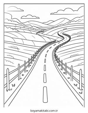 Köy boyama sayfası – ücretsiz yazdır, boyama etkinliği