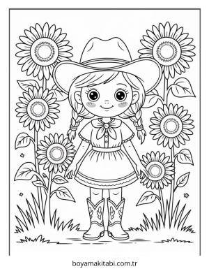 Köy boyama sayfası – kolay boyama, eğitici aktivite