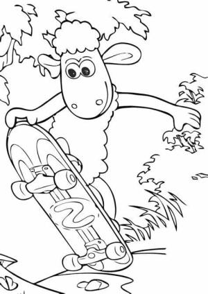 Koyun Shaun boyama sayfası,  coloring page, Koyun Shaun Anahat, 