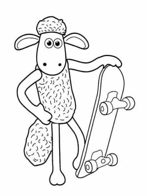 Koyun Shaun boyama sayfası,  coloring page, Koyun Shaun Resim Ücretsiz, 