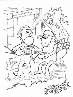 Koyun Shaun boyama sayfası,  coloring page, Ücretsiz Koyun Shaun Resim, 