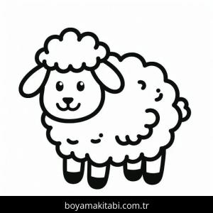 Koyun boyama sayfası – eğitici aktivite, yaratıcılık