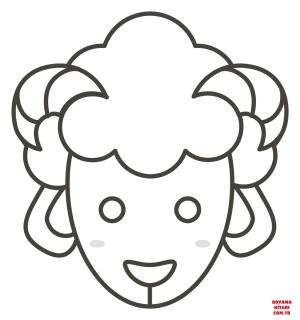 Koyun boyama sayfası, Sheep coloring page, , sheep ewe 