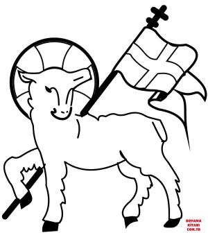 Koyun boyama sayfası, Sheep coloring page, , sheep christian lamb 