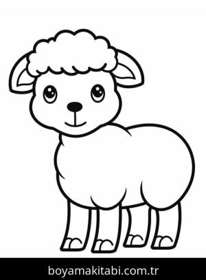 Koyun boyama sayfası – ücretsiz yazdır, boyama etkinliği