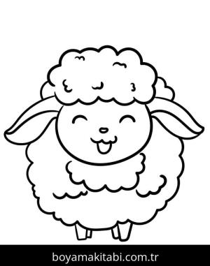 Koyun boyama sayfası – evde etkinlik, ücretsiz yazdır