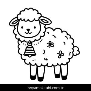 Koyun boyama sayfası – boyama çalışması, yaratıcılığı geliştirir