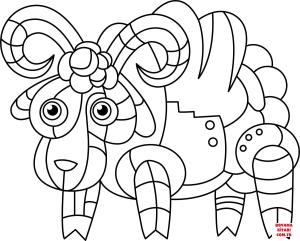 Koyun boyama sayfası, Sheep coloring page, , sheep abstract sheep 