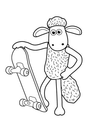 Koyun boyama sayfası, Sheep coloring page, Kaykay Koyun, 