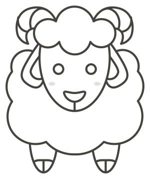 Koyun boyama sayfası, Sheep coloring page, , sheep ewe 