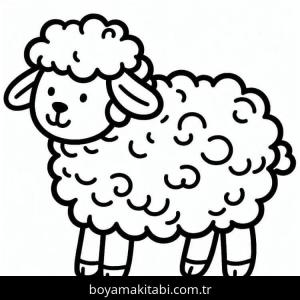 Koyun boyama sayfası – yaratıcılığı geliştirir, keyifli zaman