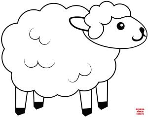 Koyun boyama sayfası, Sheep coloring page, , sheep cute ram 